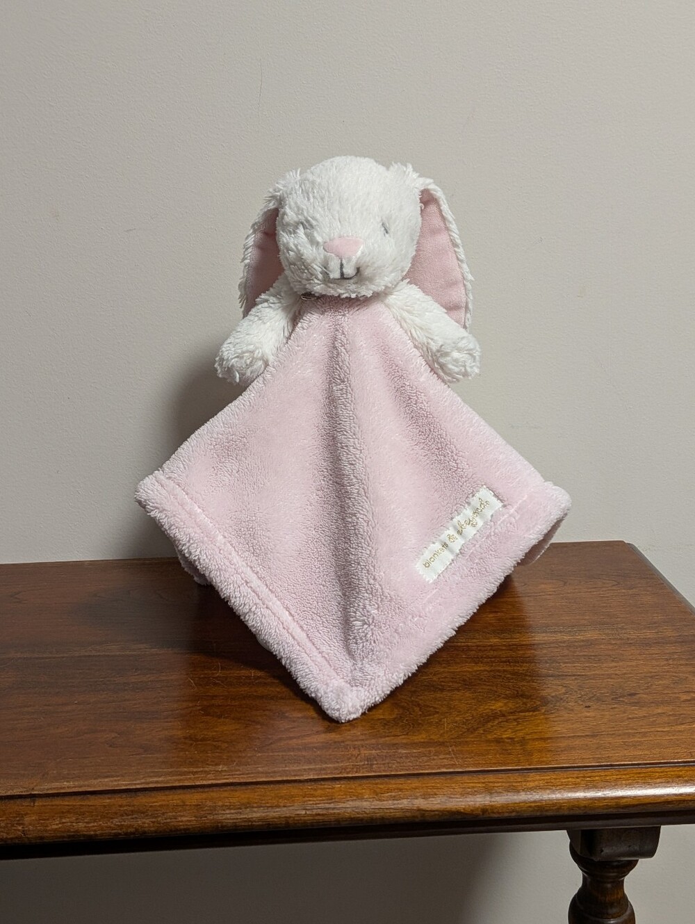 Blankets And Beyond Plush Bunny Comforter Lovey - Pink. Security Blanket.